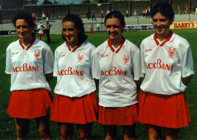 Students in the Camogie team uniform